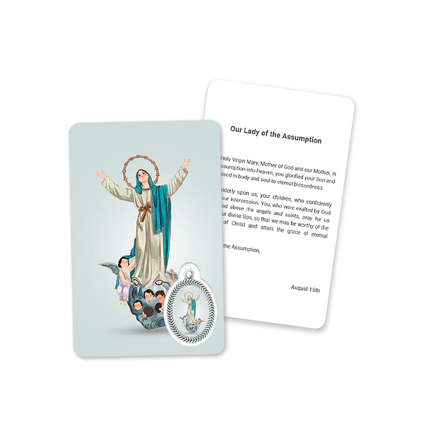 Cartão com oração de Nossa Senhora da Assunção 4