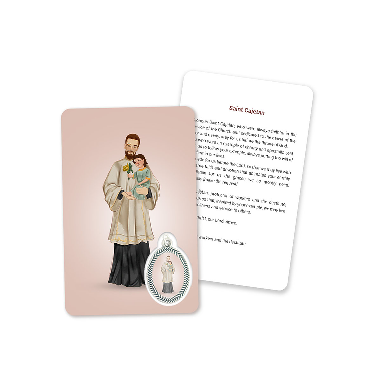 Prayer's card to Saint Cajetan 4