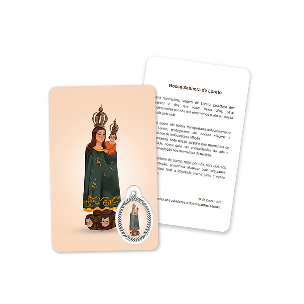 Cartão com oração de Nossa Senhora de Loreto 1