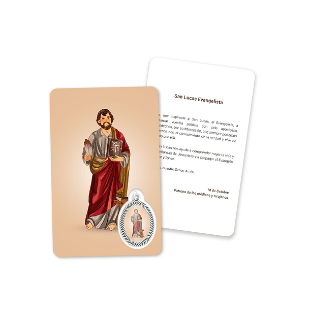 Prayer's card to Saint Luke 2
