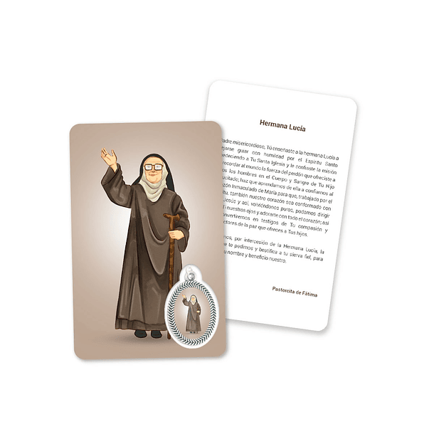 Prayer's card to Sister Lucia 2