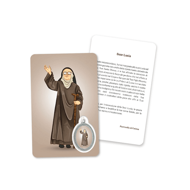 Prayer's card to Sister Lucia 3