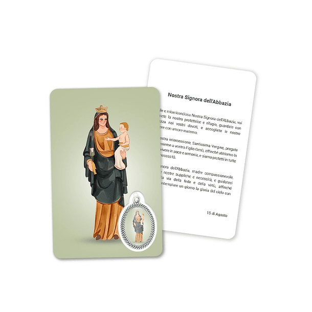 Cartão com oração de Nossa Senhora da Abadia 3