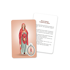 Cartão com oração de Nossa Senhora Protetora dos Aflitos