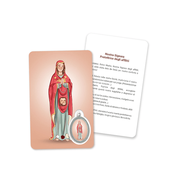 Tarjeta con oración a Nuestra Señora Protectora de los Afligidos 3