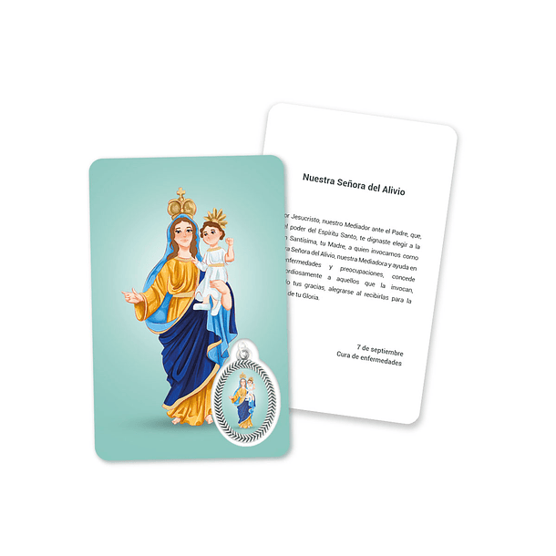 Cartão com oração de Nossa Senhora do Alívio 2