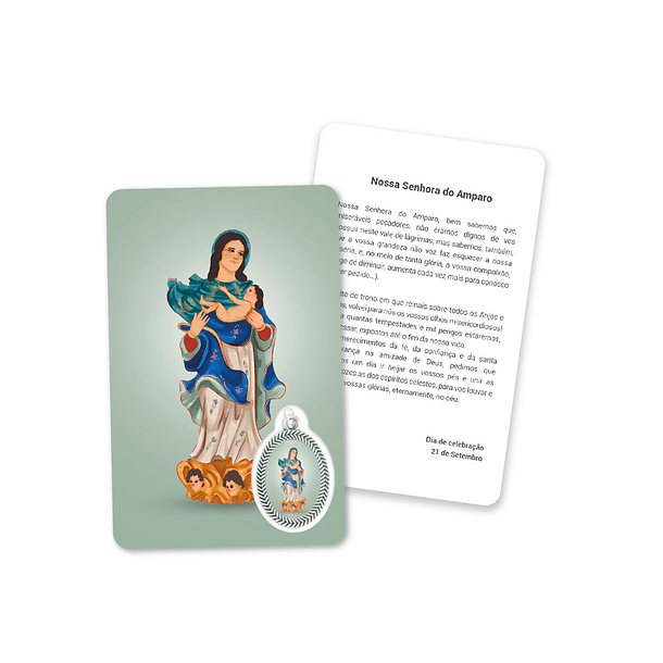 Cartão com oração de Nossa Senhora do Amparo 1