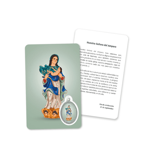 Cartão com oração de Nossa Senhora do Amparo 2