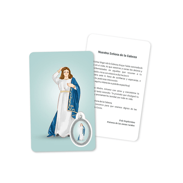 Cartão com oração de Nossa Senhora da Cabeça 2