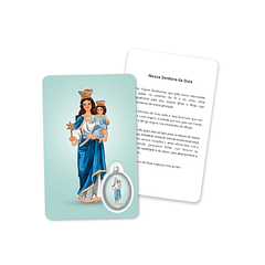 Cartão com oração de Nossa Senhora da Guia