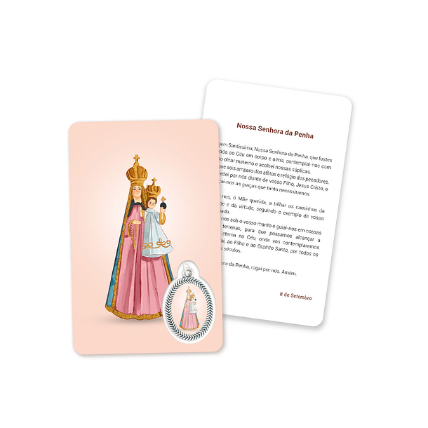 Cartão com oração de Nossa Senhora da Penha 1