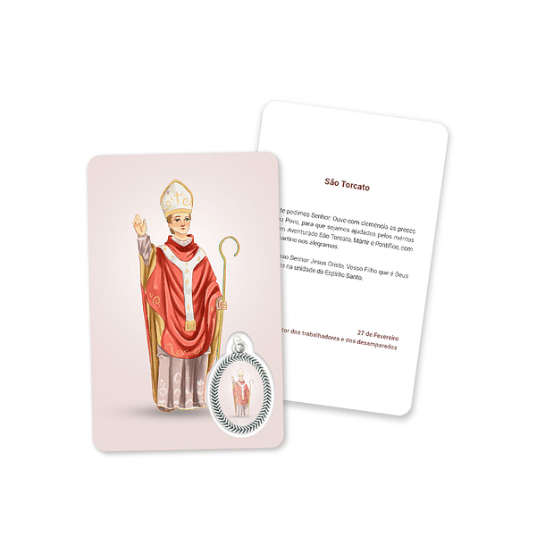 Prayer's card to Saint Torcato 1