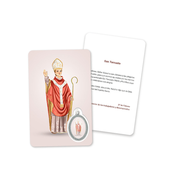 Prayer's card to Saint Torcato 2