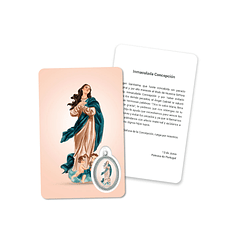 Tarjeta con oración a Nuestra Señora de la Concepción