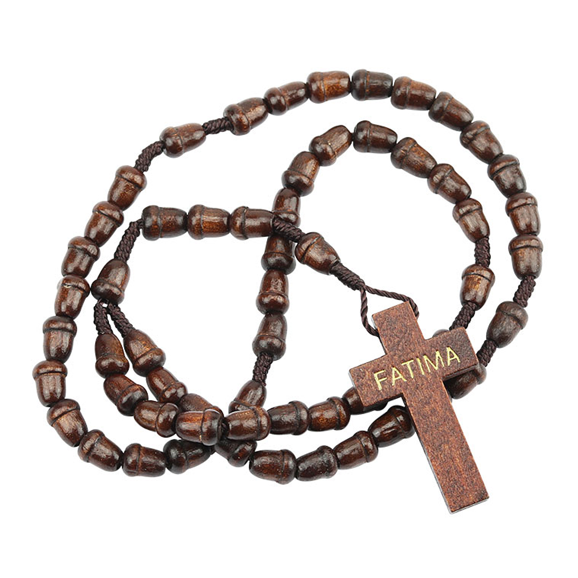 Rosary of wood-shaped acorns 1
