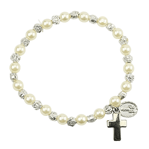 Pearl and Rose Bracelet