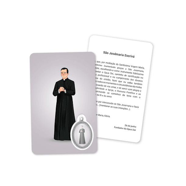Carte avec prière à saint Josemaría Escriva 1