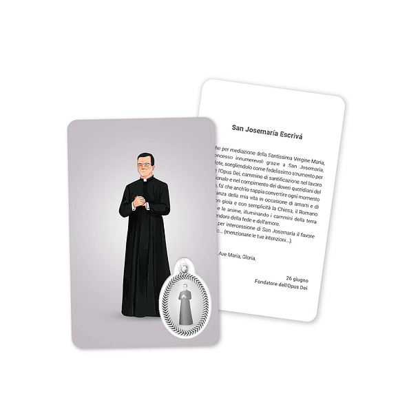 Prayer's Card to Saint Josemaía Escrivá 3