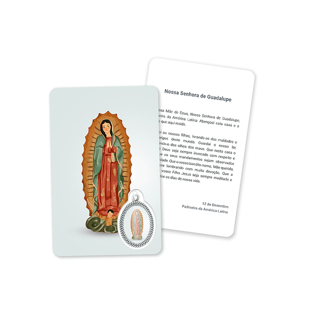 Cartão com oração a Nossa Senhora de Guadalupe 1