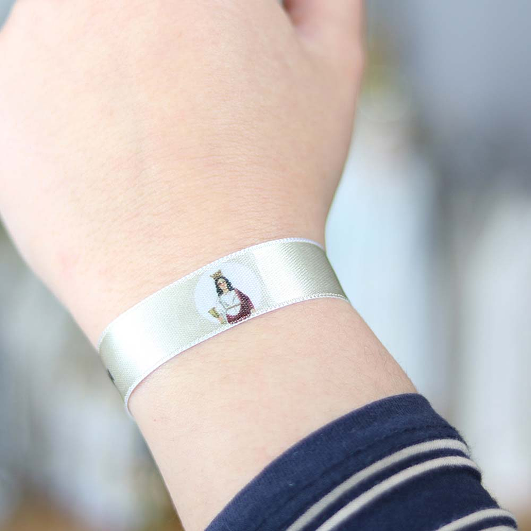 Saint Barbara fabric bracelet 3