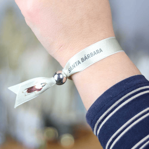 Saint Barbara fabric bracelet 1