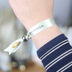 Saint Cecilia fabric bracelet