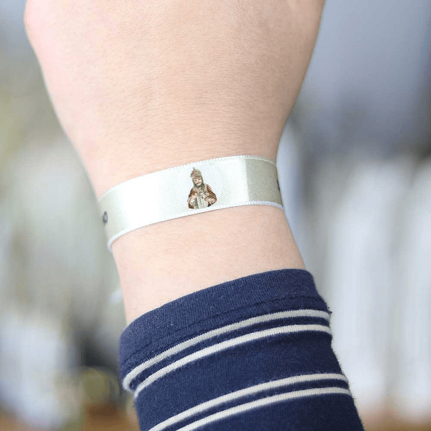 Saint Augustine fabric bracelet 3