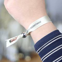 Saint Augustine fabric bracelet