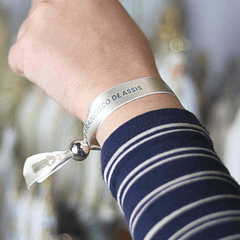 Saint Francis of Assisi fabric bracelet
