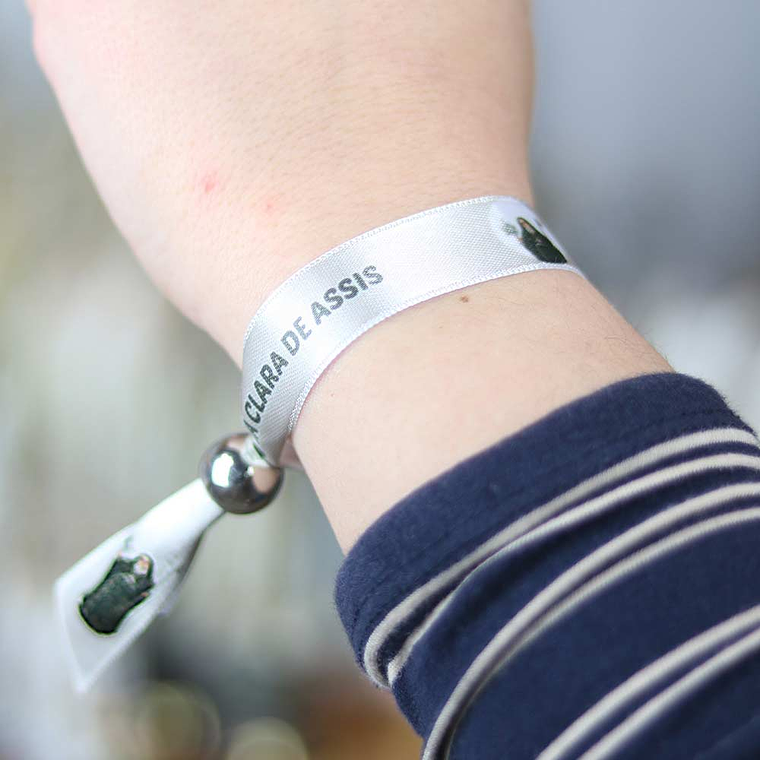 Saint Clare of Assisi fabric bracelet 2