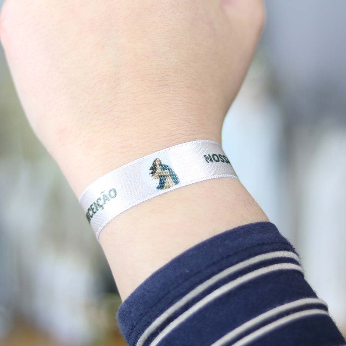 Pulseira em tecido de Nossa Senhora da Conceição 3