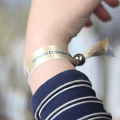 Sacred Heart of Mary fabric bracelet