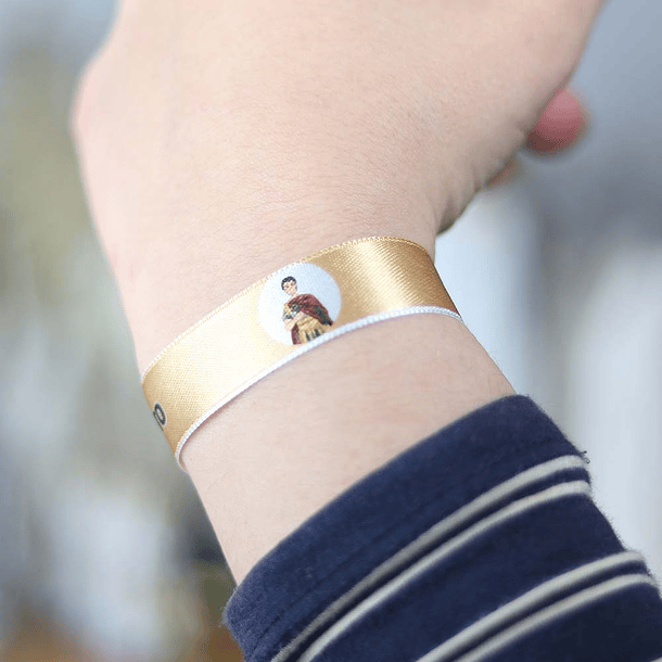 Bracelet en tissu Saint Expédit 3