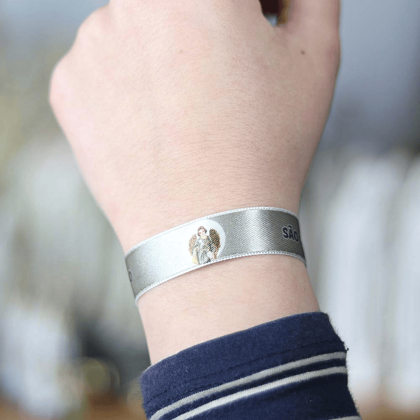 Saint Gabriel fabric bracelet 3