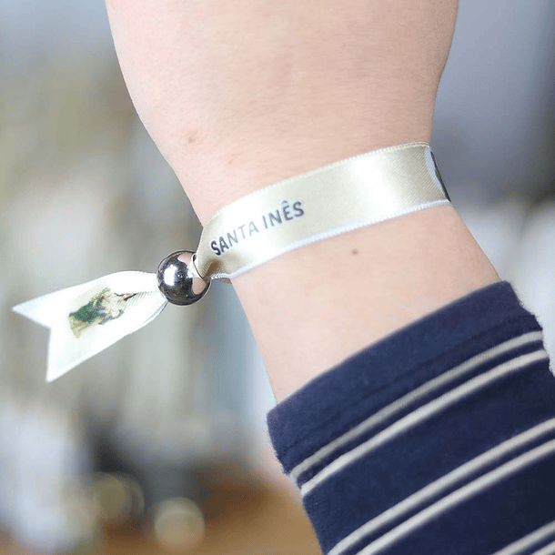 Saint Agnes fabric bracelet 1