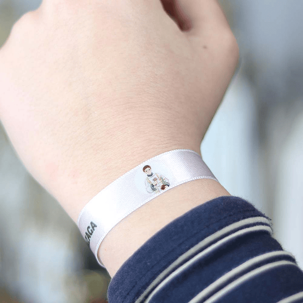 Saint Aloysius Gonzaga fabric bracelet 3