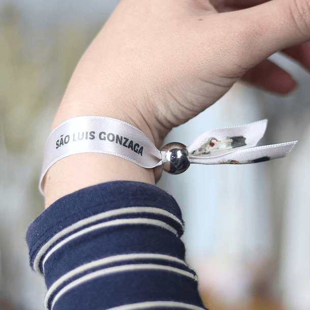 Saint Aloysius Gonzaga fabric bracelet 4