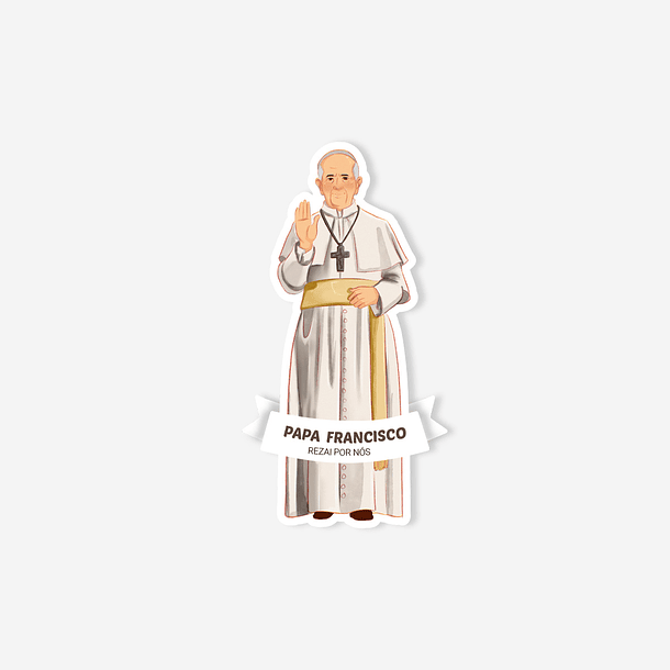 Autocolante de Papa Francisco 1