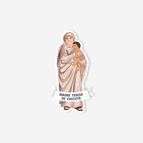 Autocolante de Madre Teresa de Calcutá 1