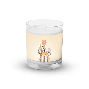 Pope Francis candle