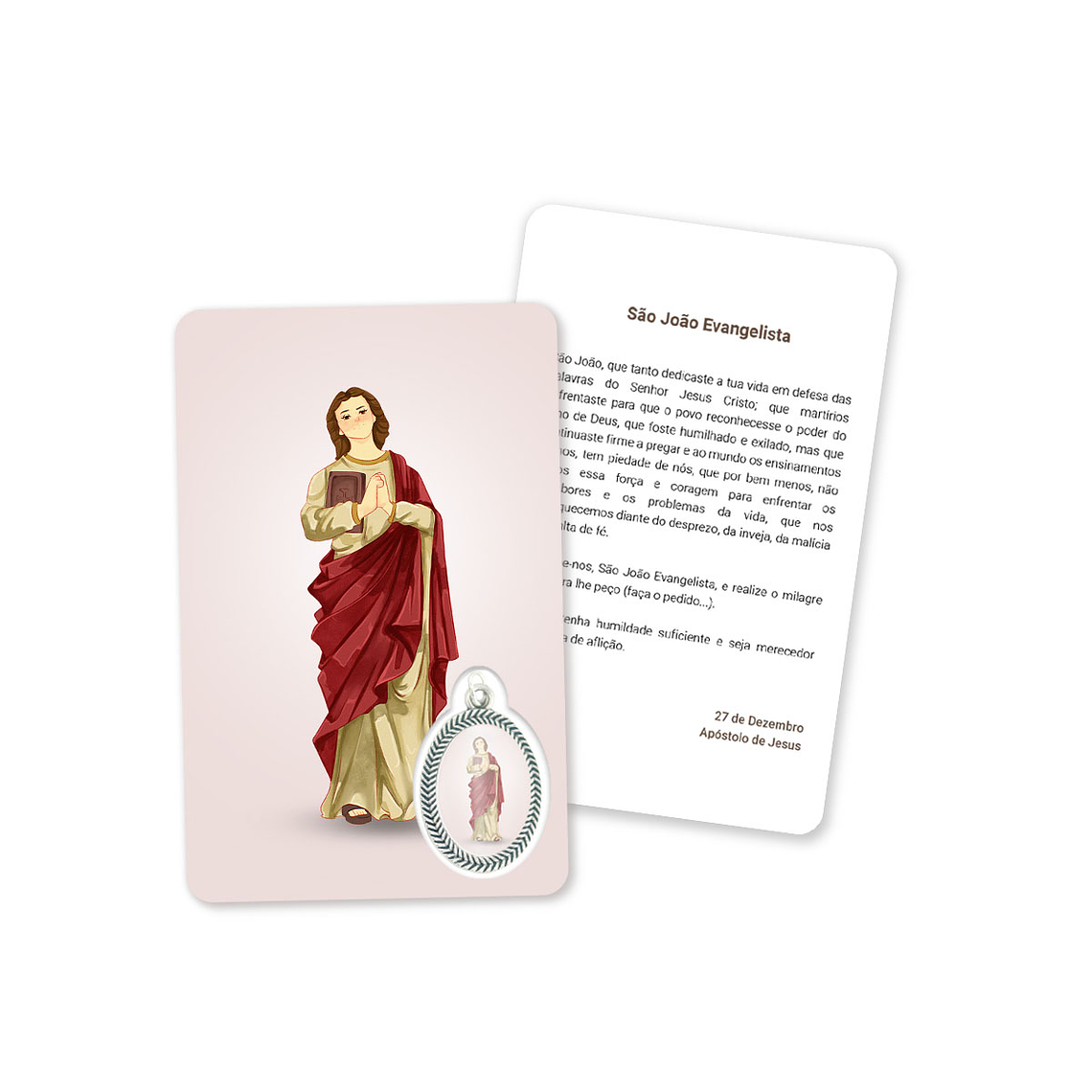 Tarjeta con oración de San Juan Evangelista 1