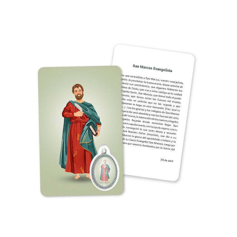Prayer's card to Saint Mark the Evangelist 2