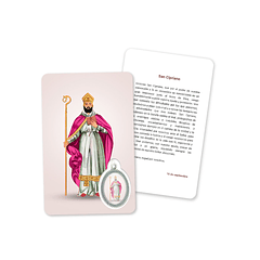 Cartão com oração de São Cipriano