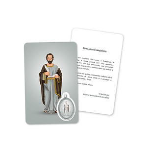 Cartão com oração de São Lucas Evangelista
