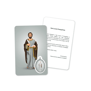 Cartão com oração de São Lucas Evangelista