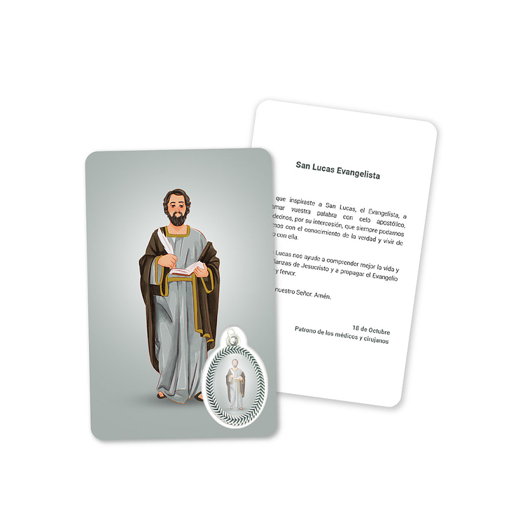 Cartão com oração de São Lucas Evangelista 2