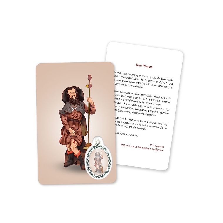 Prayer's card to Saint Roch 2
