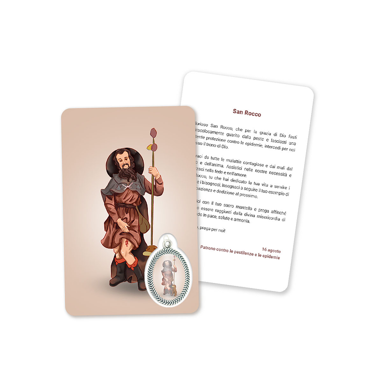 Prayer's card to Saint Roch 3