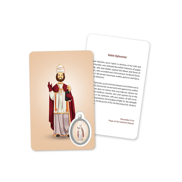 Prayer's card to Saint Sylvester 4