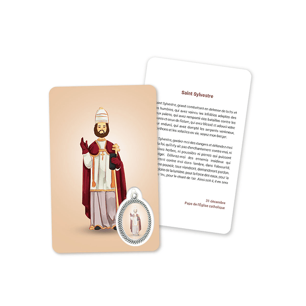 Prayer's card to Saint Sylvester 5
